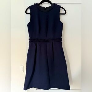 Paula Ka navy shift dress, size 38, excellent condition